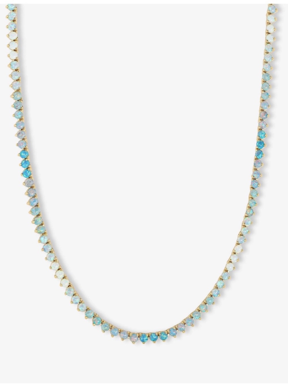 NWT Melinda Maria Gold “Not Your Basic Ombré Tennis Necklace”